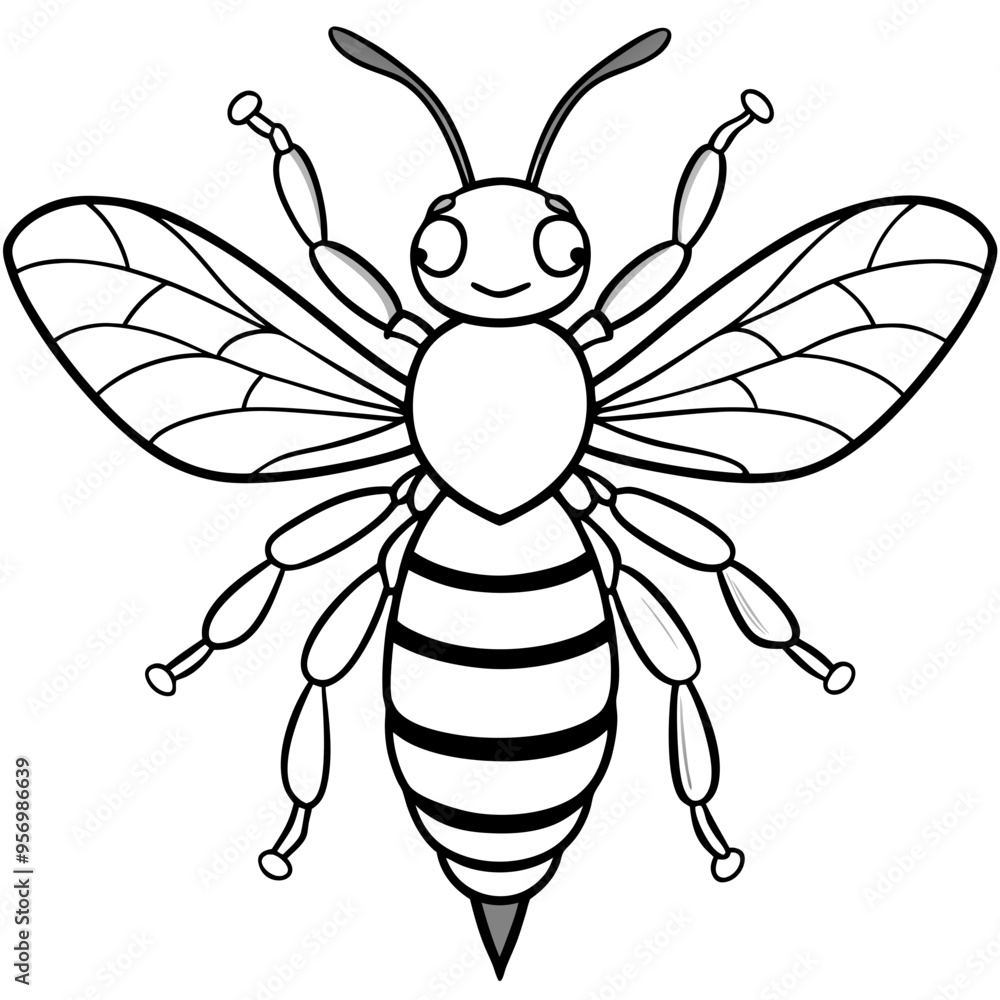vector illustration of a bee vector illustration of a bee