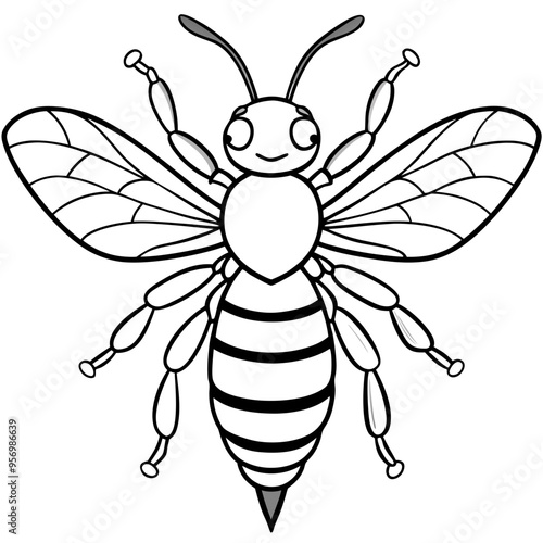 vector illustration of a bee