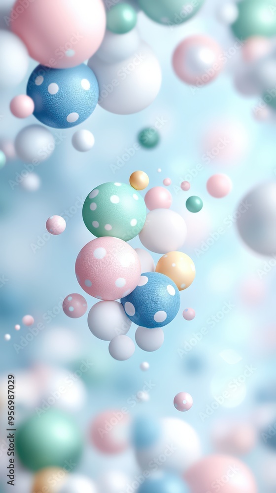 A soft, dreamy background featuring colorful spheres in pastel shades, perfect for creating an uplifting and cheerful atmosphere. A soft, dreamy background featuring colorful spheres in pastel shades, perfect for creating an uplifting and cheerful atmosphere.