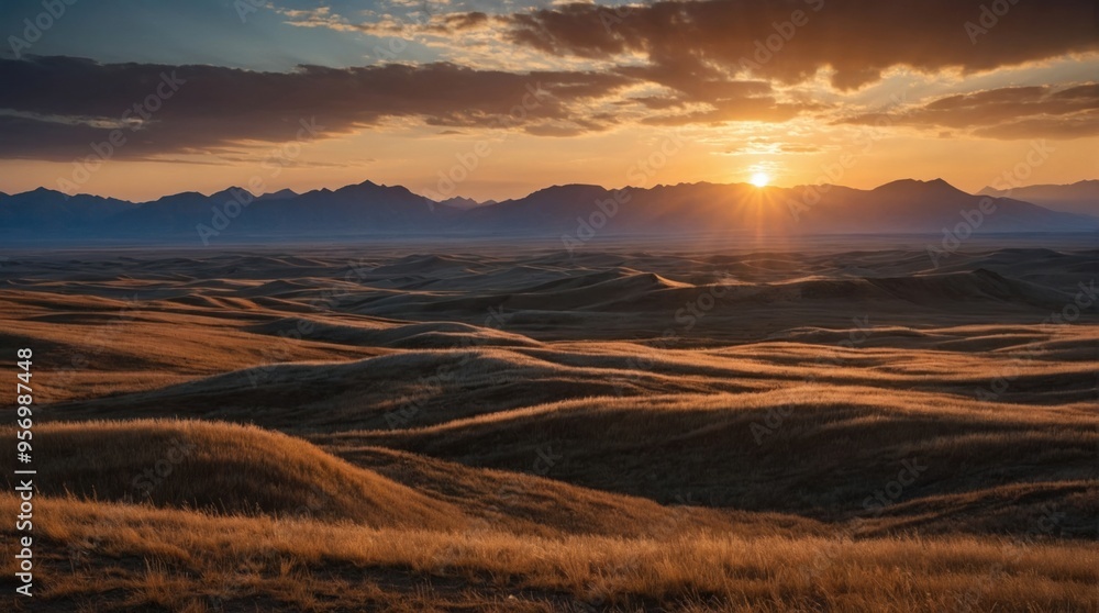 Unusual sunset, wallpaper Unusual sunset, wallpaper