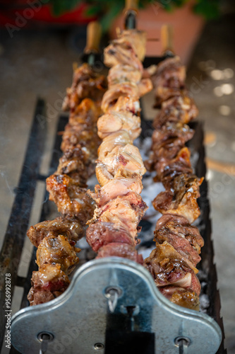 Принти на полотні The Cyprus traditional spit-roasted (Souvla)