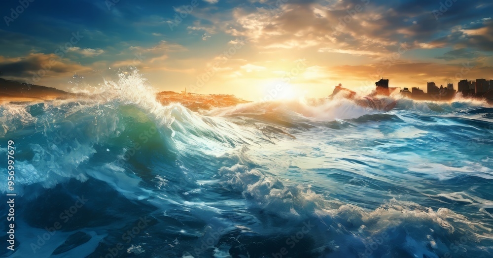large wave in the ocean large wave in the ocean