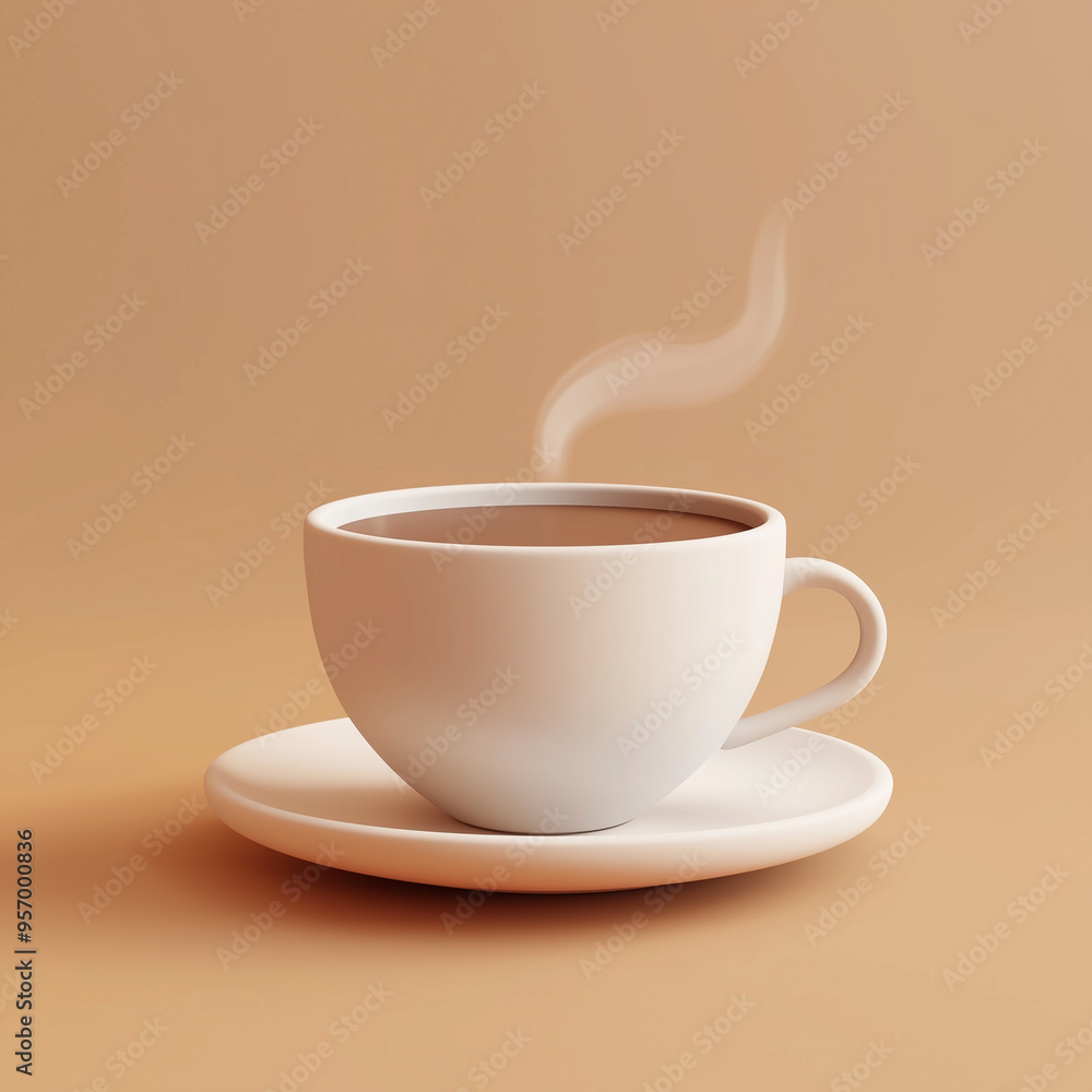 White coffee cup. Realistic hot drink americano or espresso, morning breakfast. Clean 3d white cup, drinking background White coffee cup. Realistic hot drink americano or espresso, morning breakfast. Clean 3d white cup, drinking background