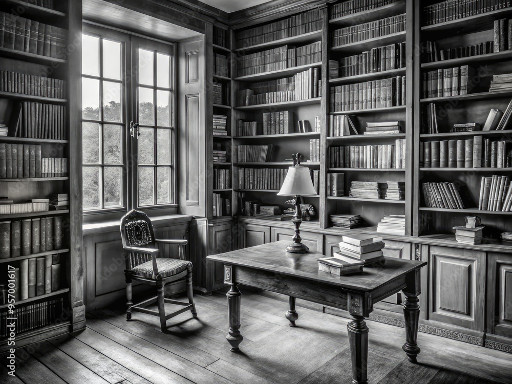 study routine nostalgic black and white books on shelf study routine nostalgic black and white books on shelf