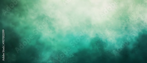 Smooth Soft Blurred Green and Teal Gradient Background with Subtle Hazy Atmosphere