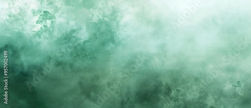 Serene Soft Blurred Hunter Green Gradient and Teal Background with Ethereal Mist Effect