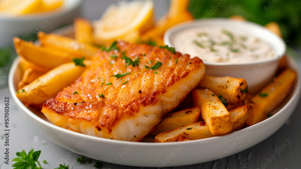 Classic Fish And Chips Luxury Yacht Deck Underg Classic Fish And Chips Luxury Yacht Deck Underg