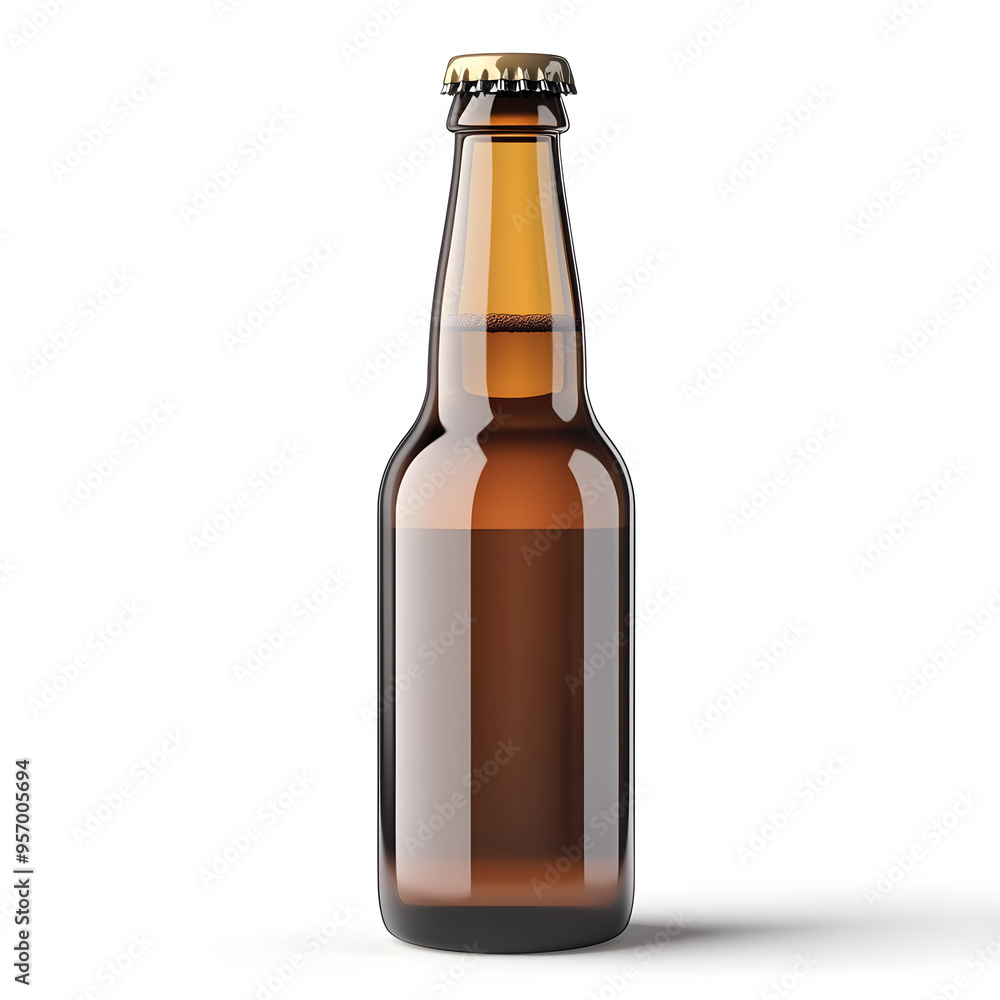 Beer bottle mock up, isolated on transparent background Beer bottle mock up, isolated on transparent background