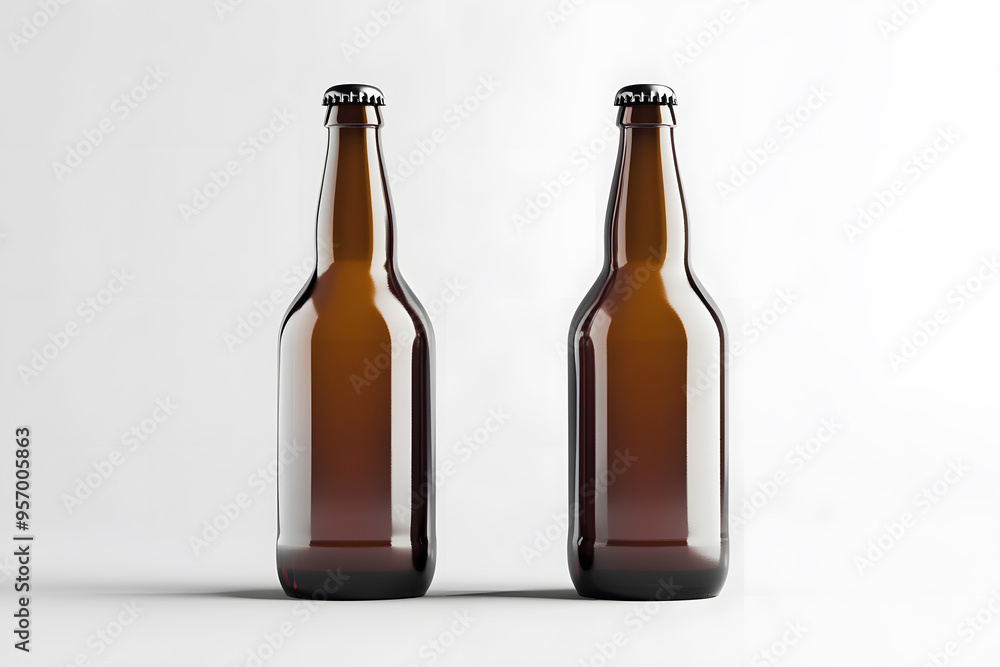 Beer bottle mock up, isolated on transparent background Beer bottle mock up, isolated on transparent background