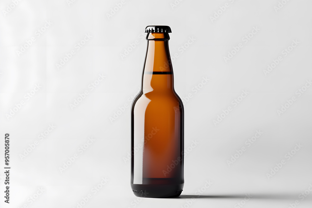 Beer bottle mock up, isolated on transparent background Beer bottle mock up, isolated on transparent background