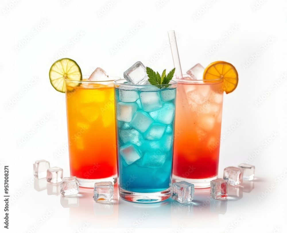 set a fruit cocktail is drunk in a glass on a white background isolated set a fruit cocktail is drunk in a glass on a white background isolated