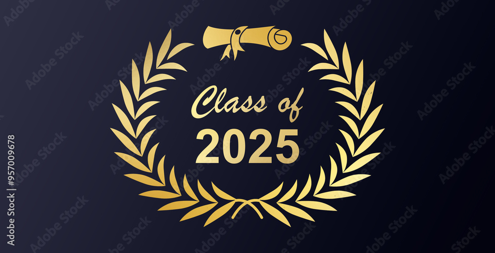 Class of 2025 with academic cap. Template for design party high school or college, graduate invitations. Class of 2025 with academic cap. Template for design party high school or college, graduate invitations.