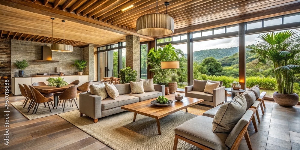 sustainable eco-friendly design with natural materials and muted color palette sustainable eco-friendly design with natural materials and muted color palette