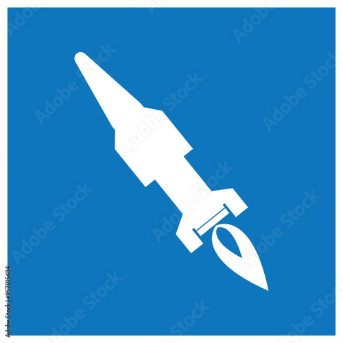 long-range missile icon vector design