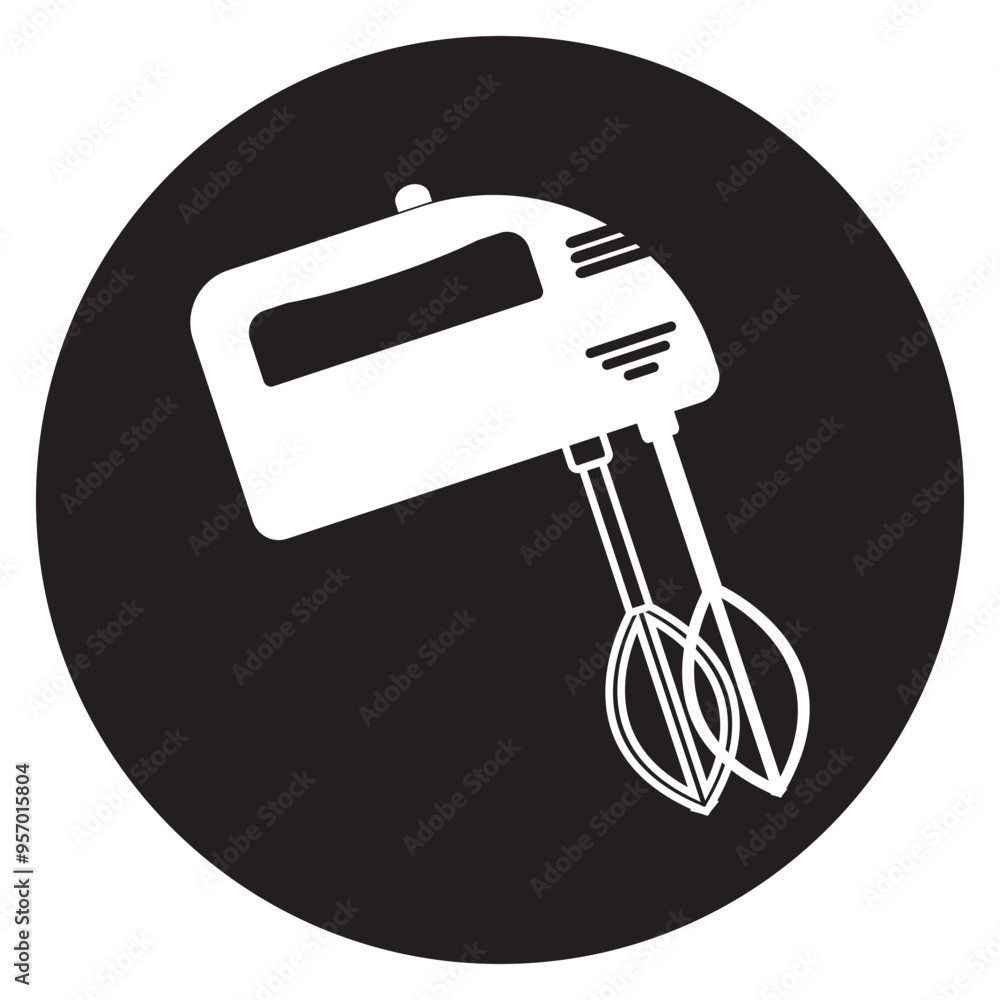 Hand mixer icon design. Hand mixer icon design.