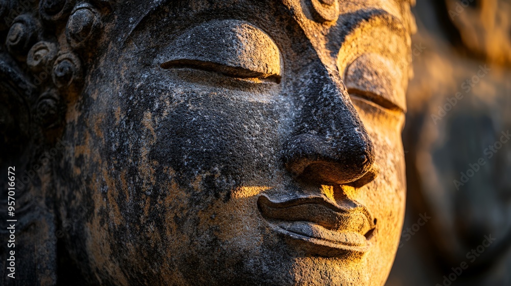 Buddha statue under moonlight Buddha statue under moonlight