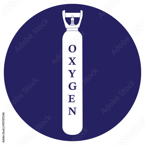 oxygen cylinder icon design