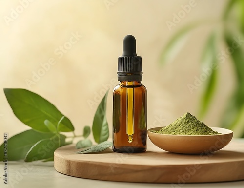 Natural Beauty Products - Oil and Green Powder