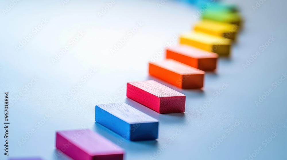 A zigzag timeline with key events marked along the path, using different colors for each milestone. A zigzag timeline with key events marked along the path, using different colors for each milestone.