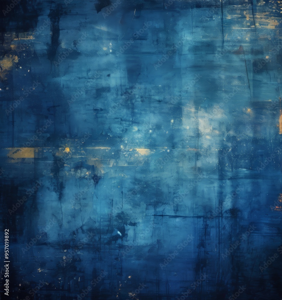 Obraz premium blue and yellow abstract painting