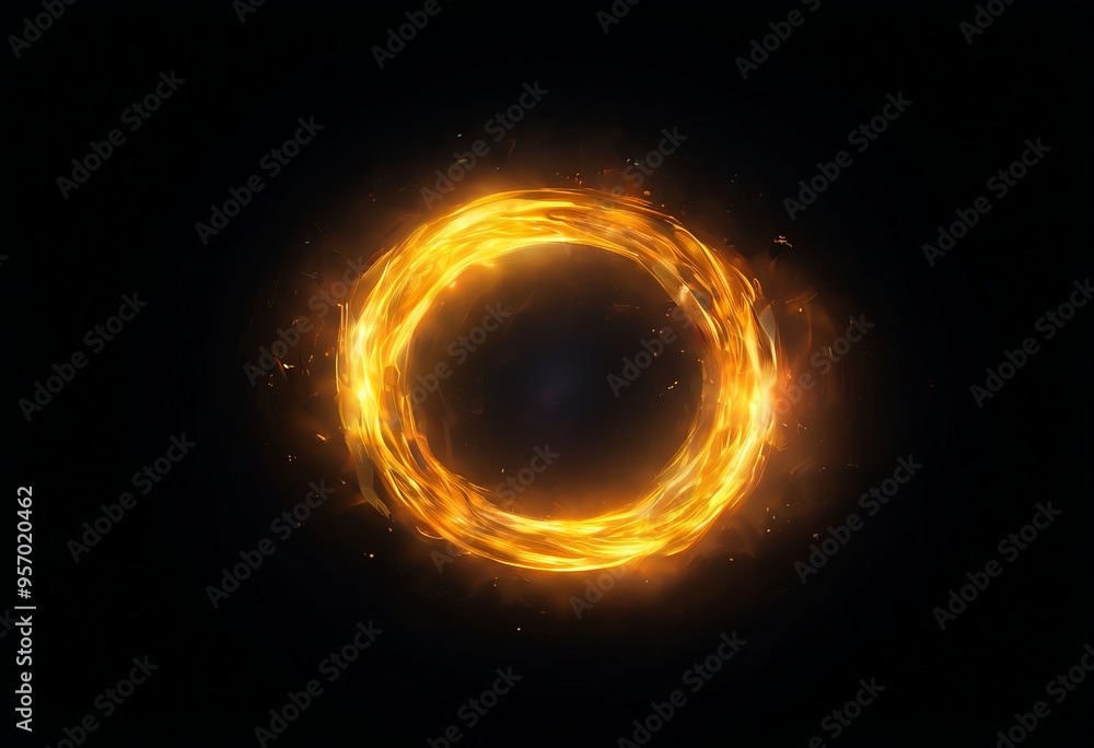 ring fire on black background ring fire on black background