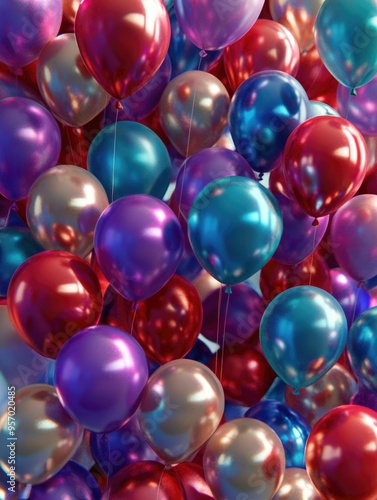 Colorful Balloons Floating