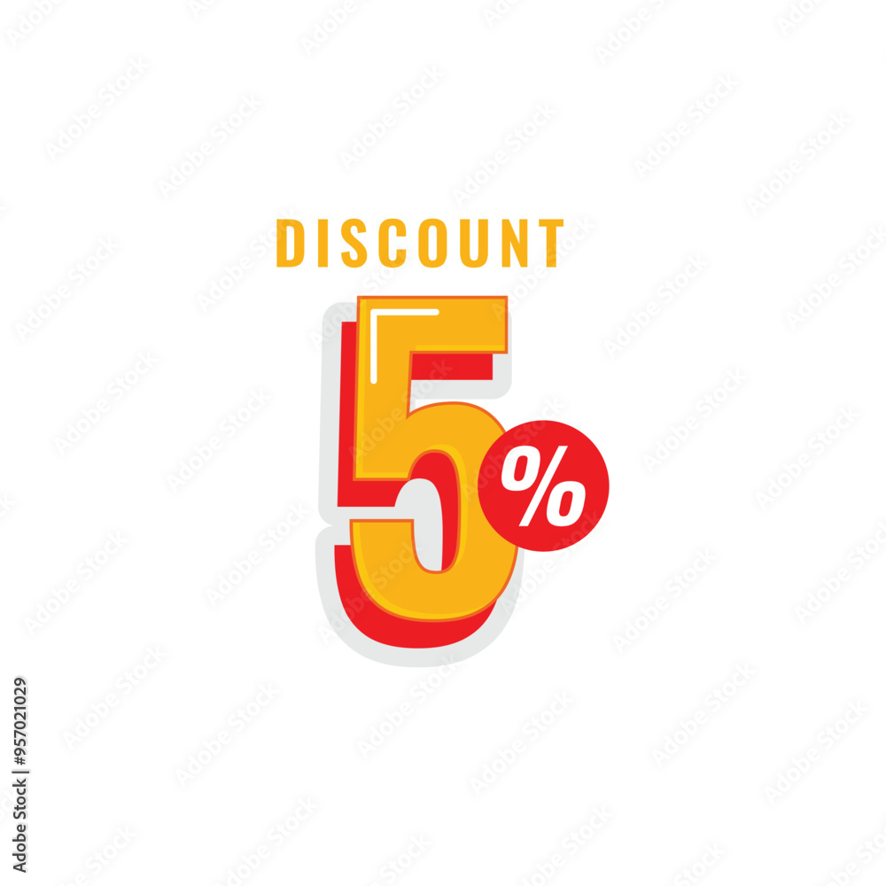 5% discount off Vector Template Design Illustration 5% discount off Vector Template Design Illustration