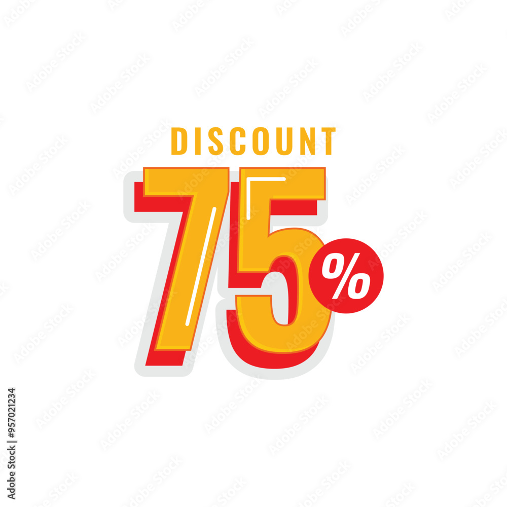 75% discount off Vector Template Design Illustration 75% discount off Vector Template Design Illustration