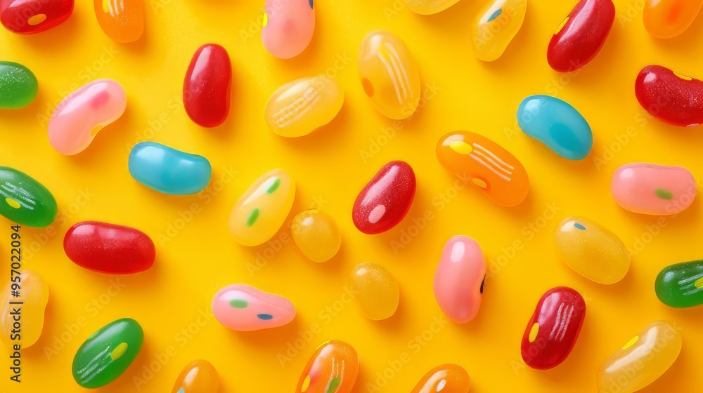 A variety of colorful jelly beans A variety of colorful jelly beans