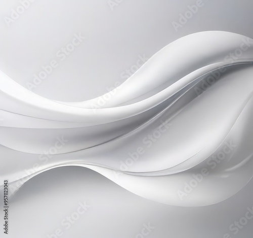 Wallpaper Mural abstract white background with smooth lines Torontodigital.ca