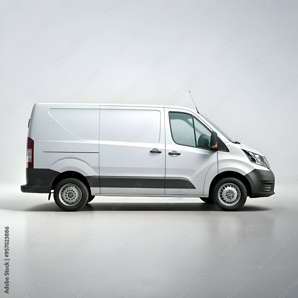 A clean. white van isolated on a white background. perfect for showcasing your brand or product. A clean. white van isolated on a white background. perfect for showcasing your brand or product.