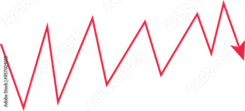 bar graph with a flag at the top. Concept of career growth and success. Isolated on a white background