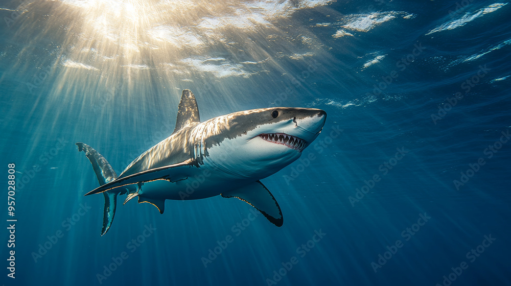 Great White Shark Underwater: A Majestic Predator Great White Shark Underwater: A Majestic Predator
