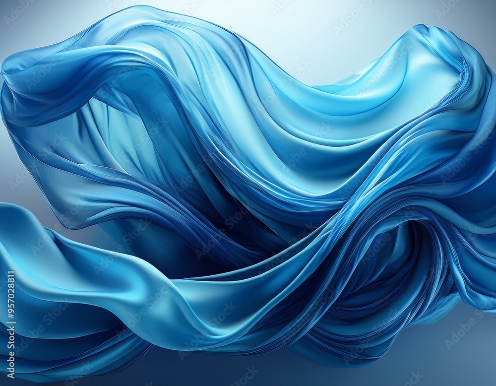 Floating elegant blue fabric Floating elegant blue fabric
