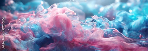 colorful abstract background with blue and pink paint