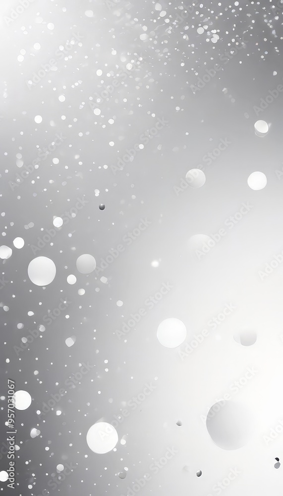 silver background with bubbles and snow silver background with bubbles and snow