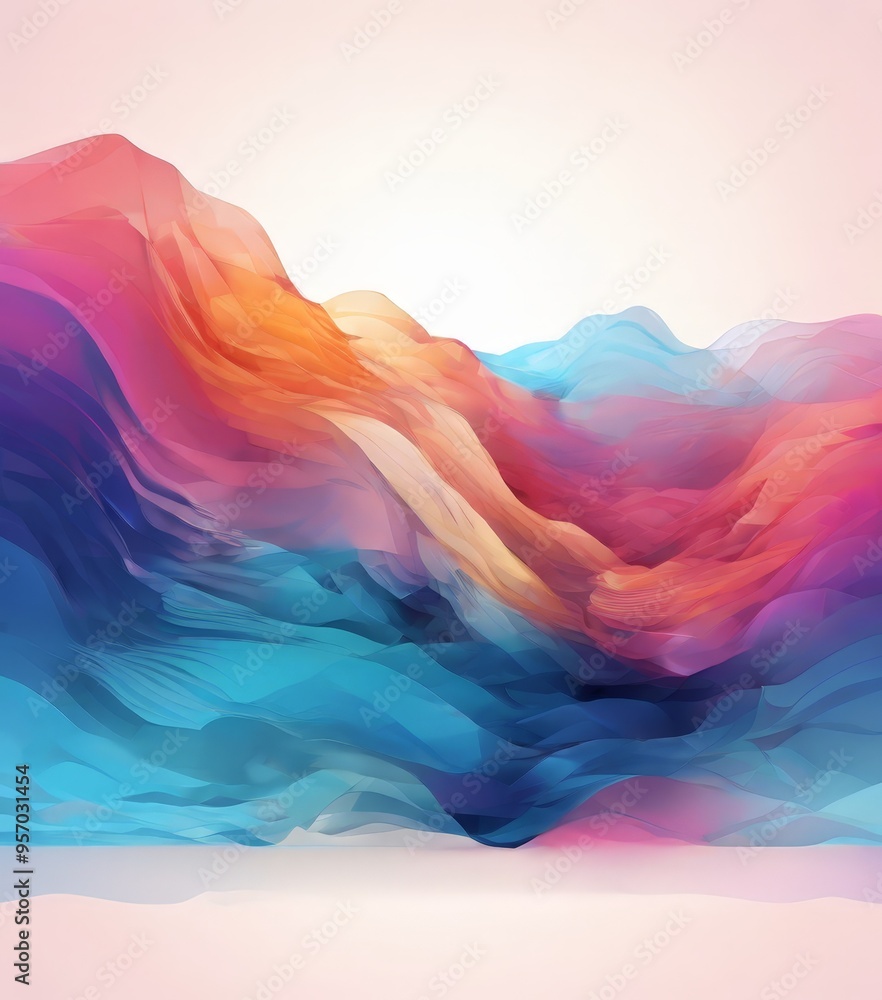 Fototapeta premium abstract background with colorful waves