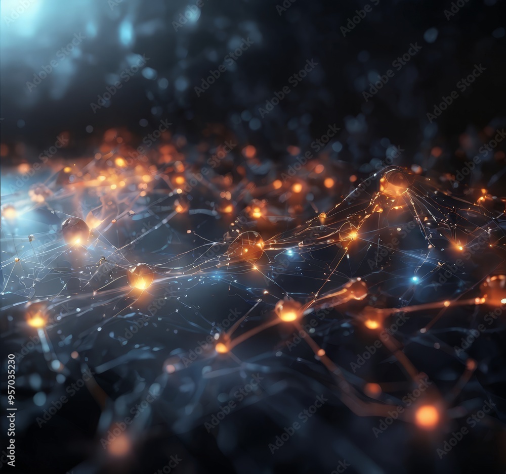 abstract technology background with glowing particles and lines abstract technology background with glowing particles and lines
