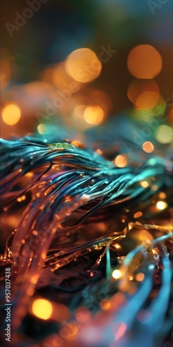 Wallpaper Mural close up blury background with lights Torontodigital.ca