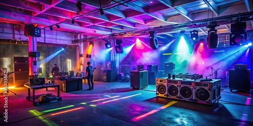 Urban industrial raver pre-game party pre-party garage shop tempo