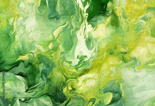 green abstract paint background