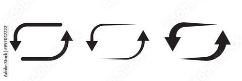 Reload icon. Repeat symbol. Reset signs. Refresh symbols. Refresh icon set. Reload icon vector. Update icon.