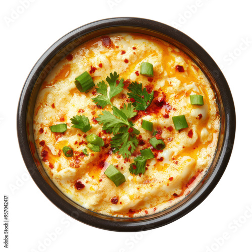  Spicy steamed eggs object isolated on transparent png. 