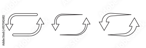 Reload icon. Repeat symbol. Reset signs. Refresh symbols. Refresh icon set. Reload icon vector. Update icon.
