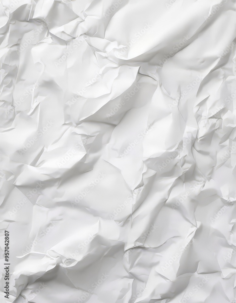 Obraz premium white crumpled paper background