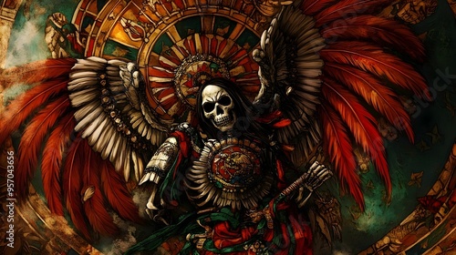 Wallpaper Mural Mexican pride illustration concept Torontodigital.ca