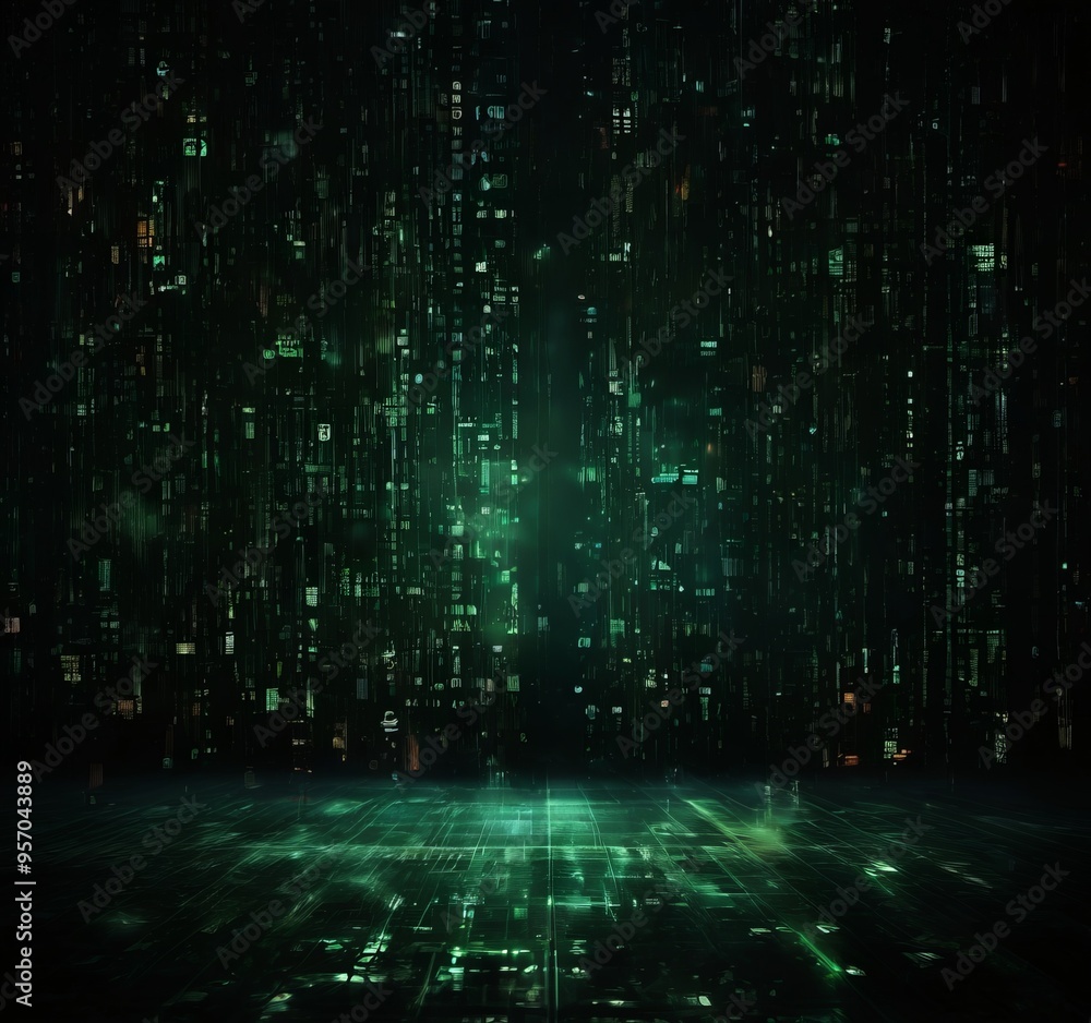 dark city with neon lights and background dark city with neon lights and background