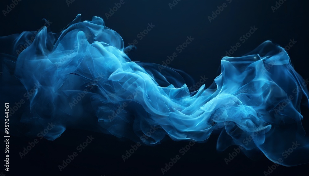 blue smoke on black background blue smoke on black background