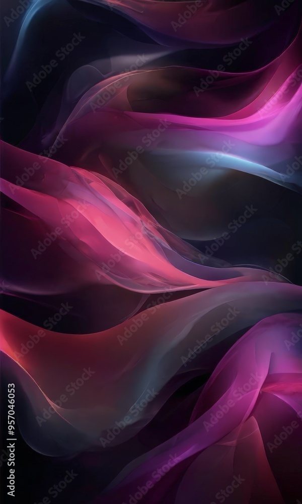 Fototapeta premium abstract background with pink and blue waves