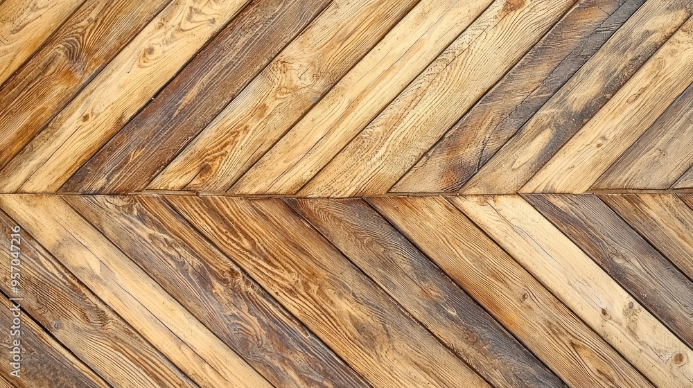 A zigzag texture on a wooden panel, with natural grain and knots visible. A zigzag texture on a wooden panel, with natural grain and knots visible.